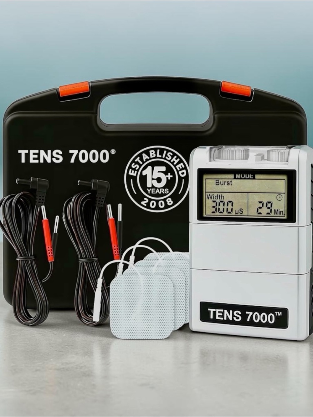 New TENS 7000 2nd Edition Digital Muscle Stimulator Machine with Accessories
